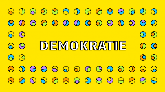Bunte Grafik mit dem Text 