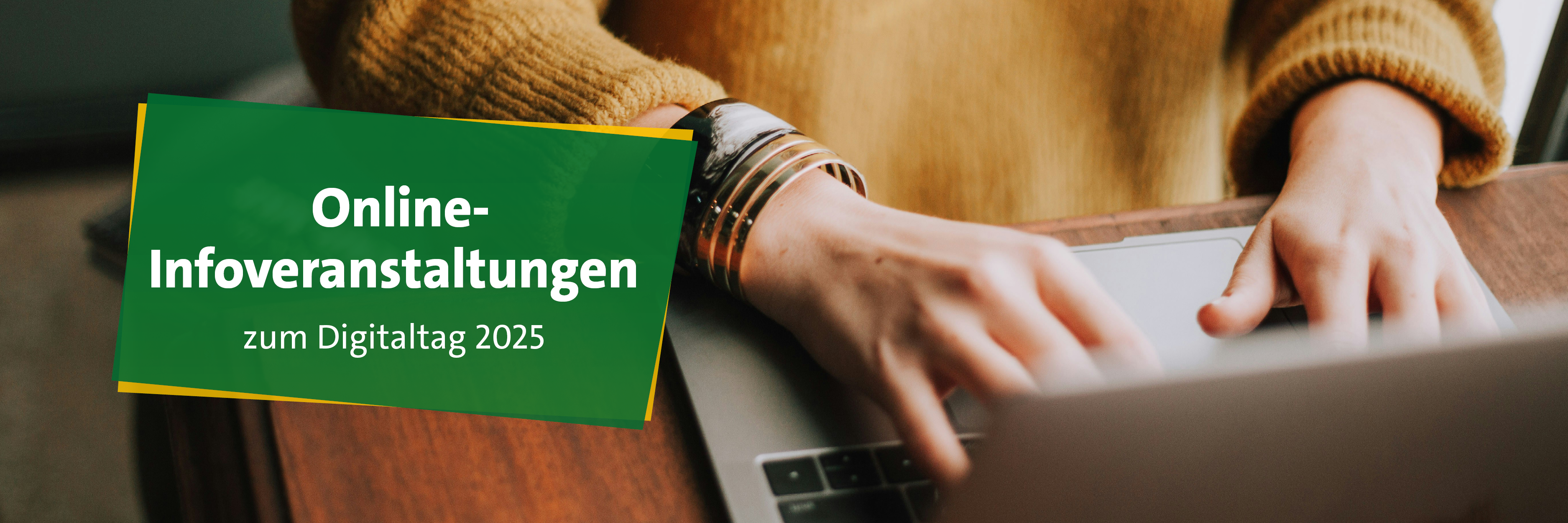 Grafik zur Bewerbung der Online-Infoveranstaltungen zum Digitaltag 2025