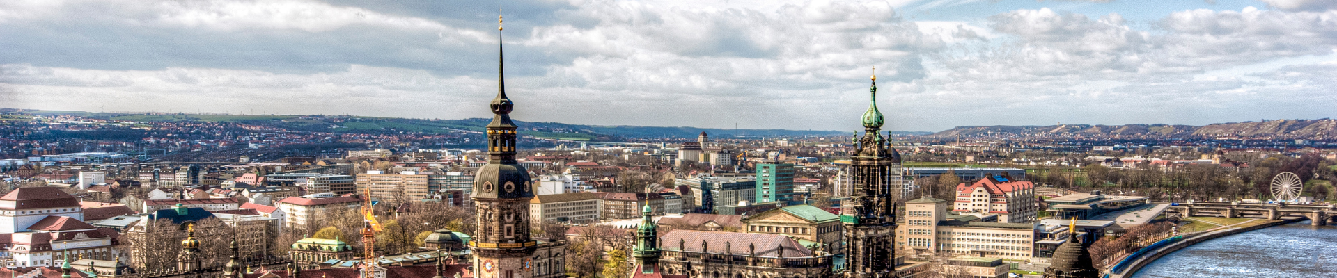 Die Stadt Dresden von oben.