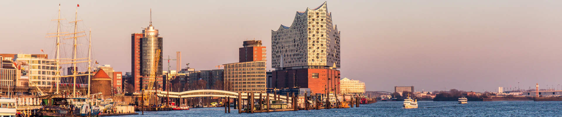 Die Stadt Hamburg aus der Vogelperspektive.
