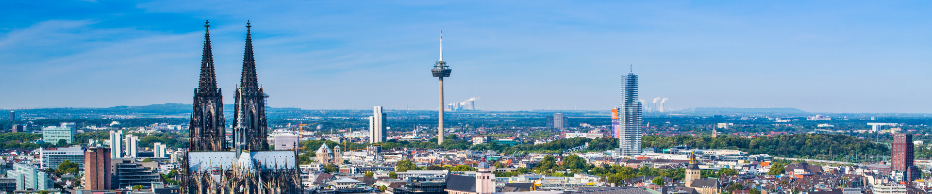 Die Stadt Köln von oben.