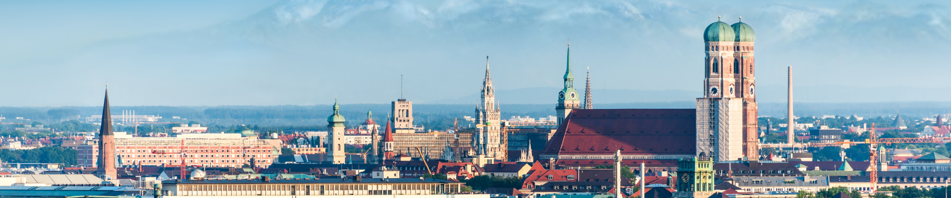 Die Stadt München aus der Vogelperspektive.