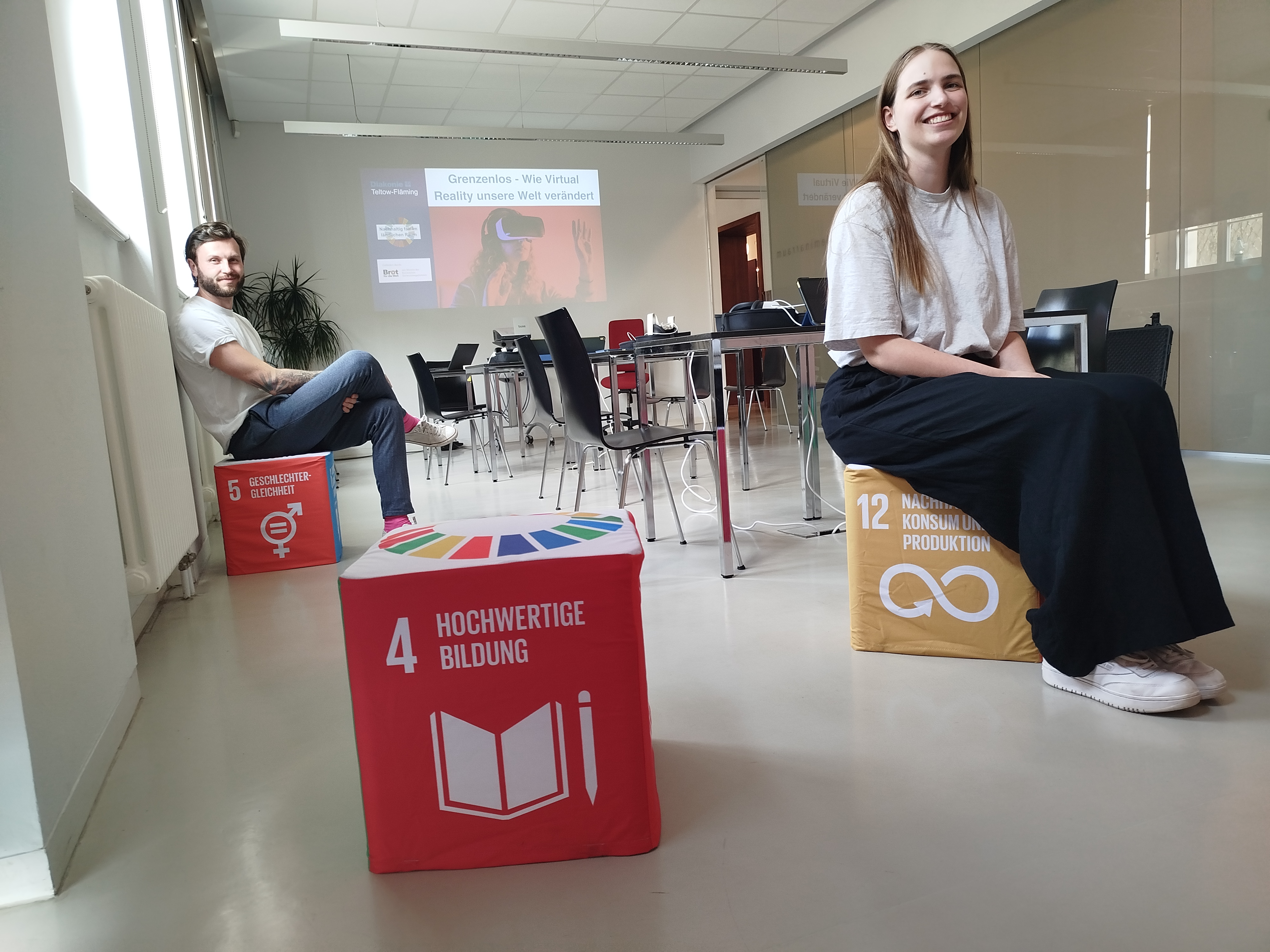 Foto der Digitaltag-Aktion zu Thema Virtual Reality der Diakonie Teltow-Fläming